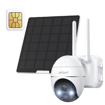 Bezpieczeństwa Kamera Obrotowa Solarna 3G/4G LTE SIM 2K 2304x1296P QHD PZT
