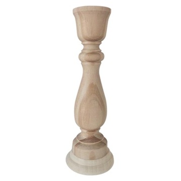 Carved Pillar Candle Holder Rustic Shabby L