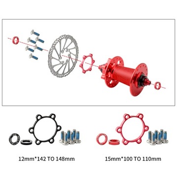 Адаптер Boost Hub 5 мм, красный