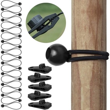 НАБОР РЕЗИНОВ С ШАРИКОМ ДЛЯ КРЕПЛЕНИЯ БРЕЗЕНТА, ЗАЖИМЫ 25, НАТЯЖЕНИЕ БРЕЗЕНТА, КРЕПЛЕНИЕ