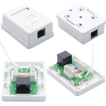 GNIAZDO SIECIOWE RJ45 RJ-45 8P8C KAT5E INTERNET