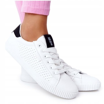 TRAMPKI damskie buty niskie klasyczne tenisówki BIG STAR białe HH274071 37