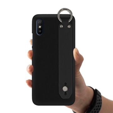 Etui Matowe Pasek Do XIAOMI REDMI 9A Czarny Case