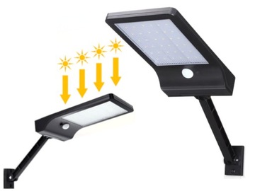 Solarny Halogen Naświetlacz Zewnętrzny LED +Czujka