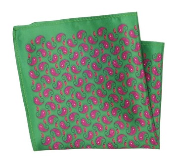 Elegancka Męska Poszetka Wzór Paisley Łezki Alties