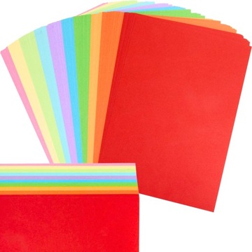 PAPIER KOLOROWY A4 10 KOLORÓW 500 ARKUSZY 80 gr CIENKI