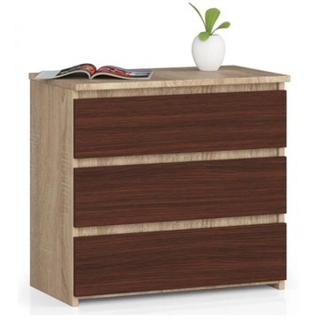 Szafka nocna do sypialni szuflady sonoma wenge 60