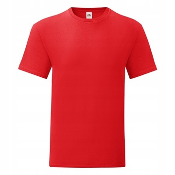 MĘSKI T-SHIRT ICONIC FRUIT OF THE LOOM RED L