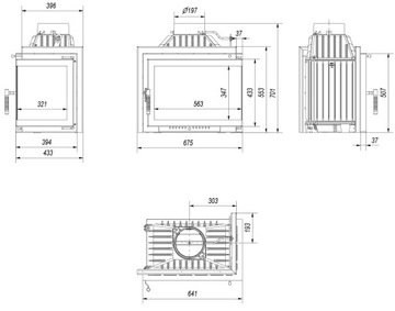Каминная топка угловая 11кВт правая ВХОД аксессуары