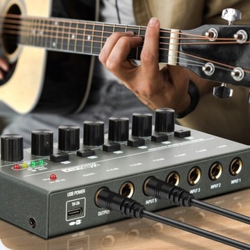 Стерео аудиомикшер Mini DJ Звуковой микшер с низким уровнем шума