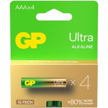 Baterie AAA LR03 - GP Battery - ULTRA ALKALINE - 4 szt