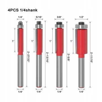 НАБОР ИЗ 4 ФОРМАЦЕВЫХ РЕЗЦОВ ПО ДЕРЕВУ