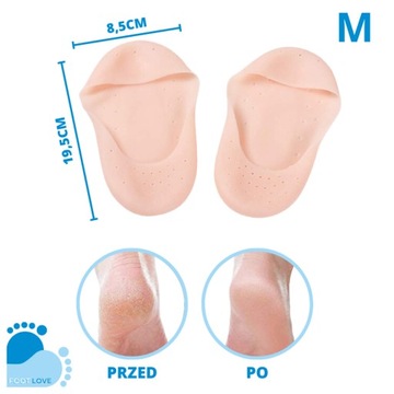 Силиконовые увлажняющие стопы для сухих пяток, кератоза 36-38