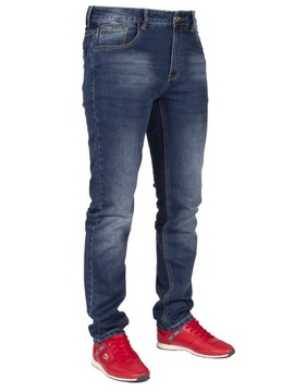 Spodnie męskie jeans W:42 104 CM L:32 granatowe