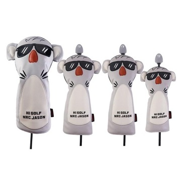 Creative Koala Print Waterproof Golf Wood Head Covers No. 1 3 5 UT 4 Pieces
