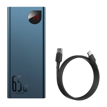 BASEUS POWERBANK 20000 мАч 2X USB 1X USB-C PD QC 5A 65 Вт СВЕТОДИОДНЫЙ СЕРТИФИКАТ CE