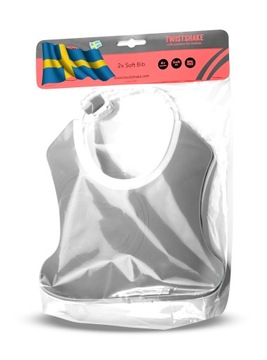 Нагрудник Twistshake 2x с карманом 4 м+ Серый Белый