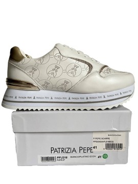 Patrizia Pepe sneakersy damskie biały złoty r. 41