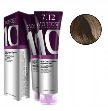 MORFOSE 10 CREME FARBA DO WŁOSÓW KREM KOLORYZUJĄCY ARGAN OIL 7.12 100ML
