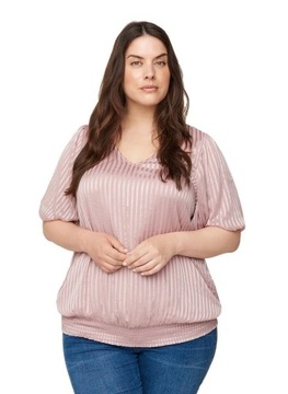 ZIZZI ELEGANCKA BLUZKA RÓŻOWA PASKI 624B 44