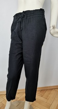 NEW LOOK- Damskie Spodnie Lniane, Len Chinos L/42