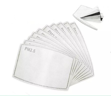 FILTR FILTRY DO MASKI WĘGLOWY HEPA PM2.5 10 SZTUK