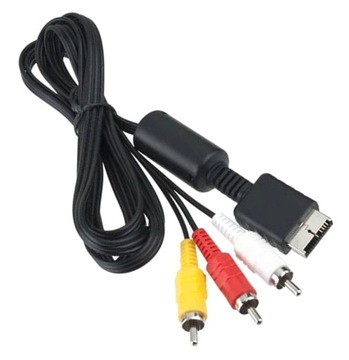 KABEL AV 3x CHINCH RCA VIDEO COMPOSITE + AUDIO DO KONSOLI PS2 PS3 PSX PSP28