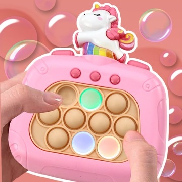 АРКАДНАЯ ИГРА POP IT UNICORN, РОЗОВЫЙ POPIT PUSH, АНТИСТРЕСС, СЕНСОРНАЯ