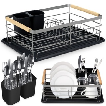 DUŻA SUSZARKA DO NACZYŃ OCIEKACZ STOJĄCA TACKA NA NACZYNIA