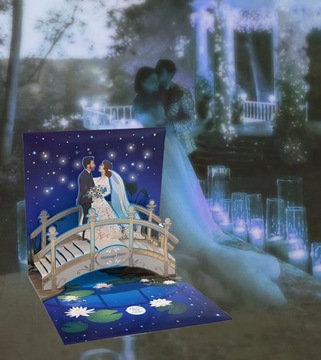 3D свадебная открытка со светом, свадебный подарок