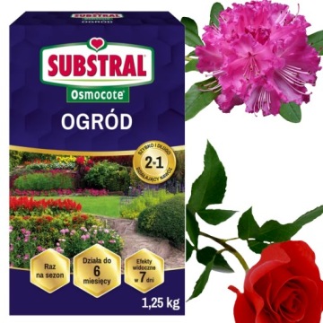 SUBSTRAL OSMOCOTE NAWÓZ DO ROŚLIN OGRODOWYCH DZIAŁA 6 MIESIĘCY 1,25 KG