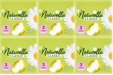 PODPASKI NATURELLA CLASSIC MAXI 6 x 8 ZE SKRZYDEŁKAMI