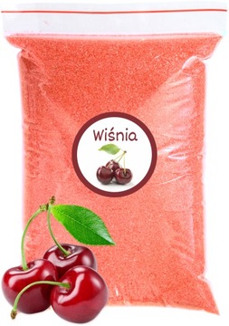 Cukier Do Waty Cukrowej Wiśnia 1kg Wiśniowy Doypack Czerwony Różowy Suchy