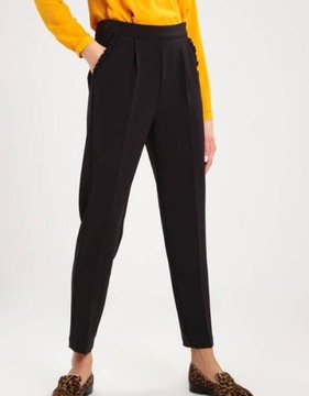 SPODNIE Z FALBANKĄ CZARNE 38 MINT AND BERRY ZD06