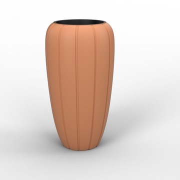 Горшок для цветов Ламела GAJA, диаметр Высота 40см, 78см, цвет СЕРЫЙ.