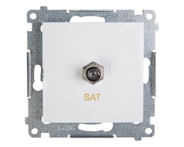 SIMON 54 РОЗЕТКА ДЛЯ ОДИНОЧНОЙ СПУТНИКОВОЙ АНТЕННЫ. ТИП F БЕЛЫЙ