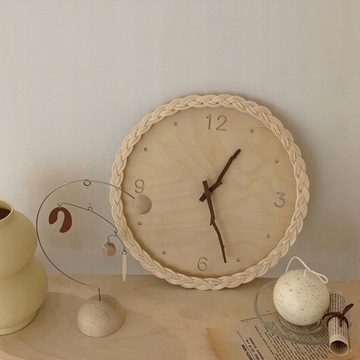 1шт плетеные домашние креативные часы из ротанга