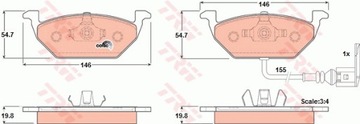 ПЕРЕДНИЕ ДИСКИ + КОЛОДКИ TRW VW GOLF V POLO 9N 256MM