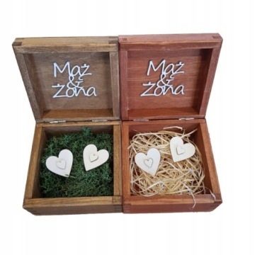 KOMPLET SKRZYNKA NA KOPERTY + NA OBRĄCZKI BIAŁE