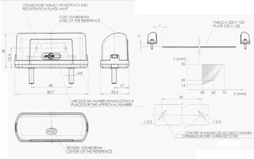 ФОНАРЬ НОМЕРНОГО ЗНАКА WAŚ