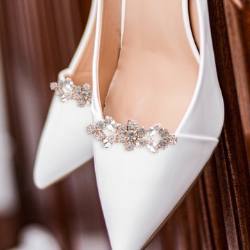 Модные ботинки с пряжкой из стразов, декор ботинок, 2 шт.