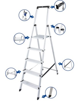 Лестница отдельностоящая KRAUSE SOLIDY 1x5 126238