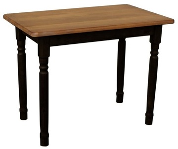 STÓŁ DREWNIANY 120x60 STOLIK KUCHENNY Z KOLOREM DO WYBORU CZARNY + DĄB