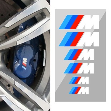 BMW M LOGO NAKLEJKA NA ZACISKI HAMULCA 6SZT