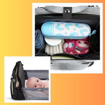 РЮКЗАК МАМА, СУМКА-ОРГАНИЗАТОР, пеленальный столик, КРОВАТЬ 5в1