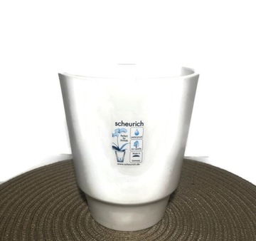 Ceramiczna osłonka donicy biała 15cm okazja / 70