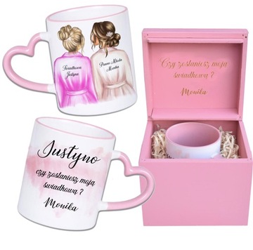 PROŚBA O ŚWIADKOWANIE zaproszenie KUBEK +PUDEŁKO P