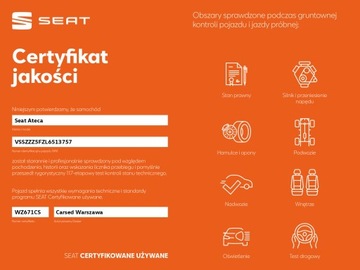 Seat Ateca SUV 1.5 EcoTSI 150KM 2019 Seat Ateca 1.5 150KM Eco TSI Style S&amp;S DSG Salon P, zdjęcie 3