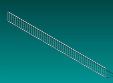 Ogranicznik do półki L-125 cm, H- 60 mm