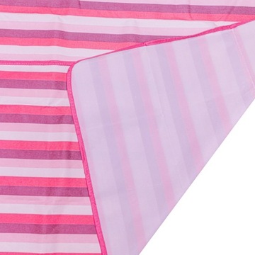 Mata plażowa koc piknikowy plażowy 200x200cm duży wielki różowy